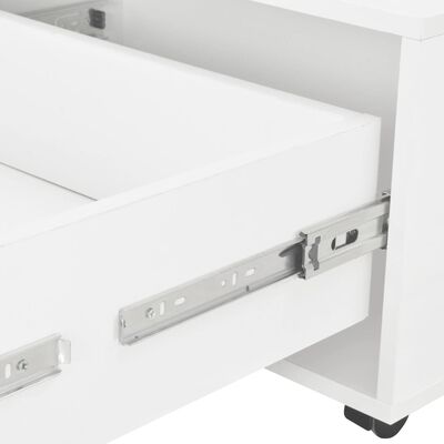 vidaXL sofabord 100 x 100 x 35 cm hvid højglans