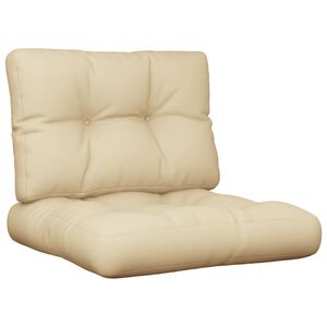vidaXL pallehynder 2 stk. stof beige
