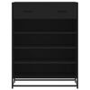 vidaXL skoskab 75x38x97,5 cm konstrueret træ og metal sort