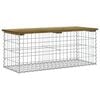 vidaXL haveb&aelig;nk med gabiondesign 103x44x42 cm impr&aelig;gneret fyrretr&aelig;