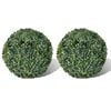 vidaXL buksboms&aelig;t planteskulptur kunstigt 27 cm 2 stk.