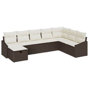 vidaXL Sofa S&aelig;t med pude 9 pcs polyrattan