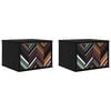 vidaXL V&aelig;gmonteret natbord OMMEN 2 stk. Sort eg 36 x 33 x 25 cm