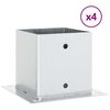 vidaXL stolpef&oslash;dder firkantet 4 stk. 141x141 mm galvaniseret st&aring;l