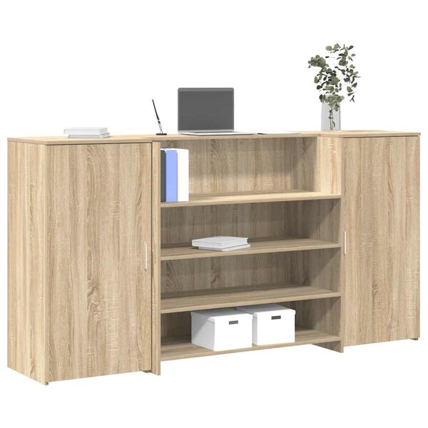 vidaXL receptionsskranke 200x50x103,5 cm konstrueret tr&aelig; sonoma-eg