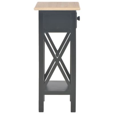 280059 vidaXL Side Table Black 27x27x65,5 cm Wood