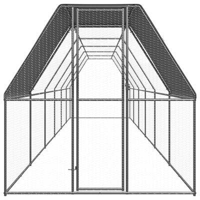 vidaXL udendørs hønsegård 2x12x2 cm galvaniseret stål