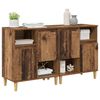 vidaXL Sideboards 2 pcs Gammelt tr&aelig; 60 x 35 x 70 cm Konstrueret tr&aelig;