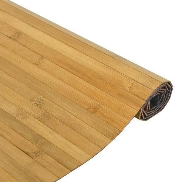 vidaXL gulvt&aelig;ppe 60x500 cm rektangul&aelig;r bambus naturfarvet