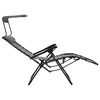 vidaXL foldbar dækstol textilene grå
