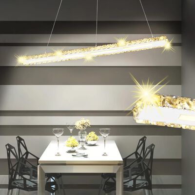 Lang LED-pendel/hængelampe, krystal, 13 W