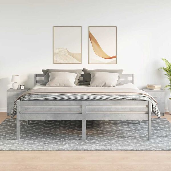 vidaXL sengeborde 2 stk. med 2 skuffer 40x36x50 cm betongrå