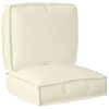 vidaXL Palle Pudes&aelig;t Oxford stof Cremefarvet 50 x 50 x 12 cm