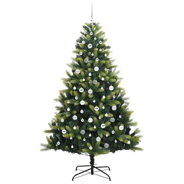 vidaXL Kunstig Hengende Juletr&aelig; 300 LEDs Gr&oslash;n 210 cm PVC og PE