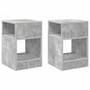 vidaXL Endebord 2 pcs Beton Gr&aring; 30,5 x 30 x 45 cm Konstrueret tr&aelig;