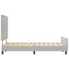 vidaXL Box spring seng med hovedg&aelig;rde Lysegr&aring; 120 x 200 cm Fl&oslash;jl