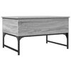 vidaXL sofabord 70x50x40 cm konstrueret tr&aelig; og metal gr&aring; sonoma-eg