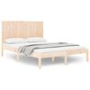 vidaXL sengeramme uden madras 140x190 cm massivt fyrretr&aelig;