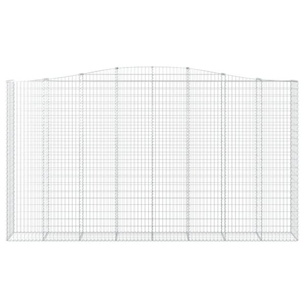 vidaXL buede gabionkurve 8 stk. 400x50x220/240 cm galvaniseret jern