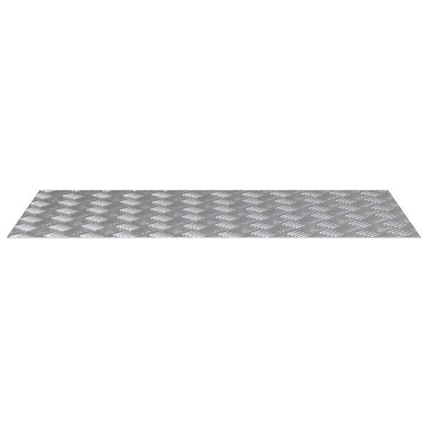 vidaXL Trappe Tread Rektangul&aelig;r 2 pcs S&oslash;lv 100 x 50 cm Aluminium