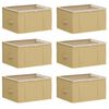 vidaXL Opbevaringsboks med gennemsigtigt topvindue 6 pcs Cremefarvet