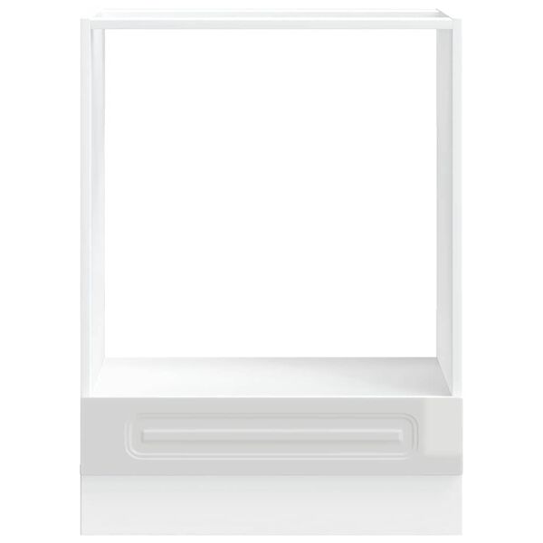 vidaXL ovnskab Kalmar konstrueret tr&aelig; h&oslash;jglans hvid