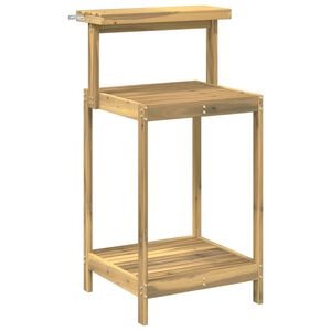 vidaXL Udend&oslash;rs potterbord 56,5 x 48,5 x 107 cm Massivt Akacietr&aelig; Hvid