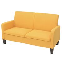 vidaXL 2-personers sofa 135 x 65 x 76 cm gul
