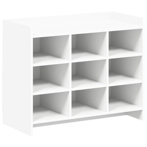 vidaXL Sko skab med opbevaring Hvid 85 x 39,5 x 70 cm Konstrueret tr&aelig;