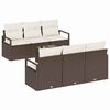 vidaXL Havesofa S&aelig;t 7 stk. 6-Antal s&aelig;der Brun og Creme polyrattan