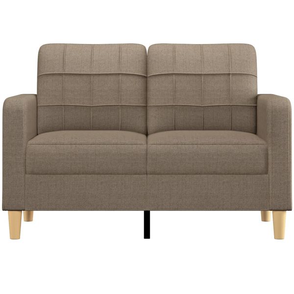 vidaXL 2-personers sofa 120 cm stof gr&aring;brun
