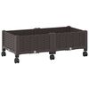 vidaXL Havekrukke med hjul Brun 80 x 40 x 29 cm PP