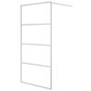 vidaXL brusev&aelig;g 100x195 cm klart sikkerhedsglas s&oslash;lvfarvet