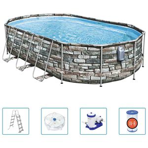 Bestway Power Steel pools&aelig;t Comfort Jet Series 610x366x122 cm oval