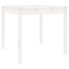 vidaXL havebord 82,5x82,5x76 cm massivt fyrretr&aelig; hvid