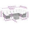 vidaXL Havesofa S&aelig;t med opbevaring 9 pcs Beige og creme polyrattan