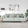 vidaXL Sofa med pude 3 pcs Lysegr&aring; Fl&oslash;jl