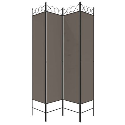 vidaXL 4-panels rumdeler 160x200 cm stof antracitgrå