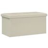 vidaXL Foldbar opbevaringsb&aelig;nk Hvid 180 kg 80 L 77 x 38 x 38 cm Linned