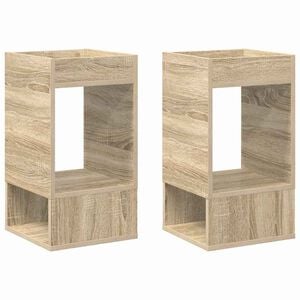vidaXL Endebord 2 stk. Sonoma eg 30 x 30 x 56 cm Konstrueret tr&aelig;
