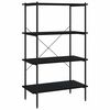 vidaXL reol med 4 hylder 80x40x130 cm sort