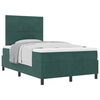 vidaXL Box spring seng med hovedg&aelig;rde M&oslash;rkegr&oslash;n 120 x 190 cm Fl&oslash;jl
