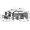 vidaXL spisebordss&aelig;t til haven 11 dele med hynder polyrattan sort