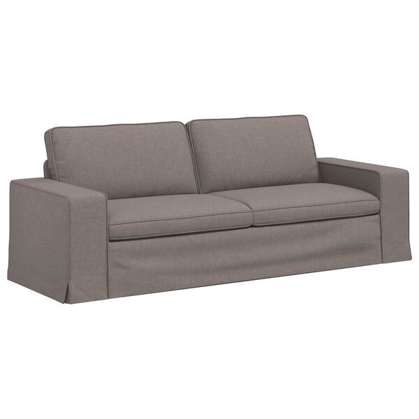 vidaXL Sofa Gr&aring;brun Samlede dimensioner: 222 x 80 x 82 cm (B x D x H)