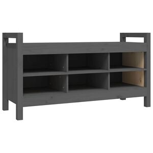 vidaXL entr&eacute;b&aelig;nk 110x40x60 cm massivt fyrretr&aelig; gr&aring;