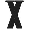 vidaXL sofabordsben X-formet 2 stk. sort 28 x (42-43) cm st&aring;l