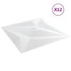 vidaXL V&aelig;gpaneler Stjerne 12 pcs Hvid Star 50 x 50 cm XPS Skum