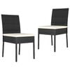 vidaXL havestole 2 stk. polyrattan sort