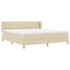 vidaXL Box spring seng med madras Creme 180 x 200 cm Stof