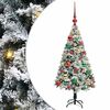vidaXL Kunstigt juletr&aelig; med stativ Hvid 120 cm PVC og St&aring;l og Plastik